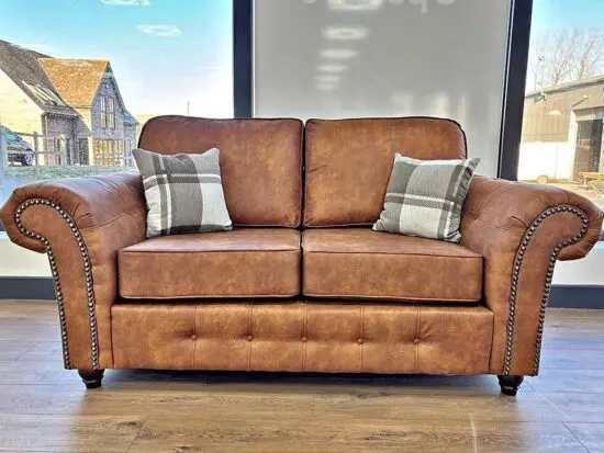 Tan Leather 3+2 Seater Sofa Set For Sale : Clearance Sale