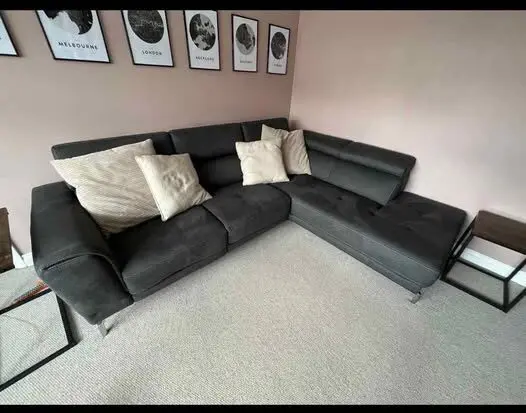 DFS Venezia Corner Sofa, Charcoal/Grey