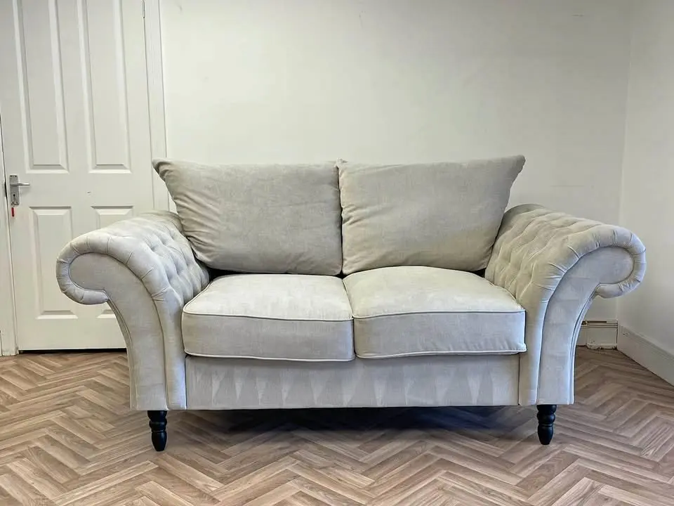 Chesterfield Style 3 Seater Sofa & 2 Seater Sofa with Highback Cushions