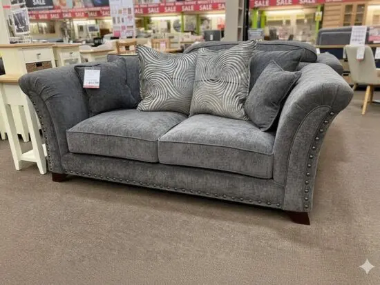 DFS Grey 3x Seater Sofa & 2x Seater Sofa