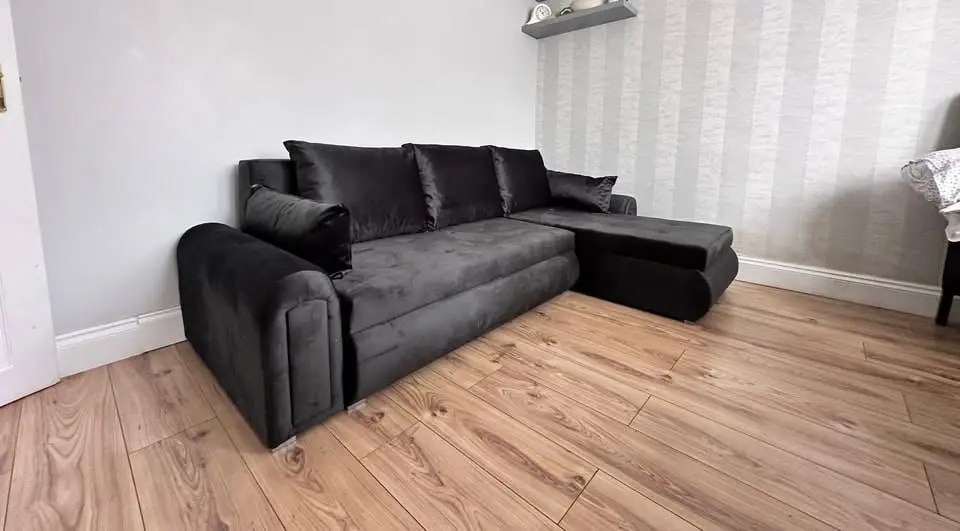 DFS grey Orka corner sofa bed