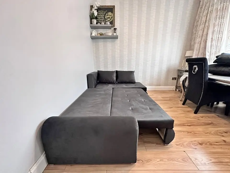 DFS grey Orka corner sofa bed