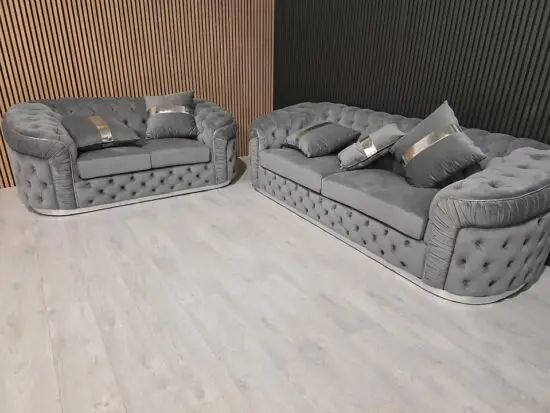 Madrid Grey 3x Seater Sofa & 2x Seater Sofa set