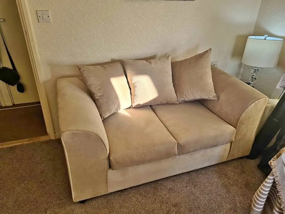 DFS Cream 2 Seater Sofa & 3 Seater Dylan Sofa