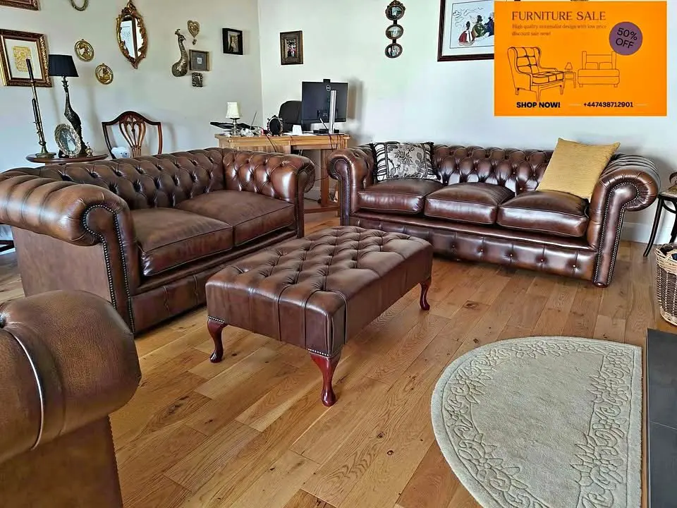 Chesterfield & Corner sofa Available Brand New Chesterfield sofas