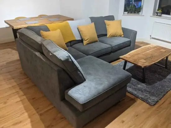 DFS Grey L Shape Corner Sofa