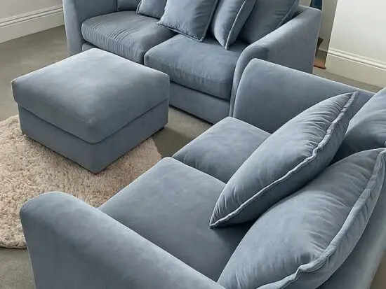 Grey 3+2 seater Dylan High Back sofa Set