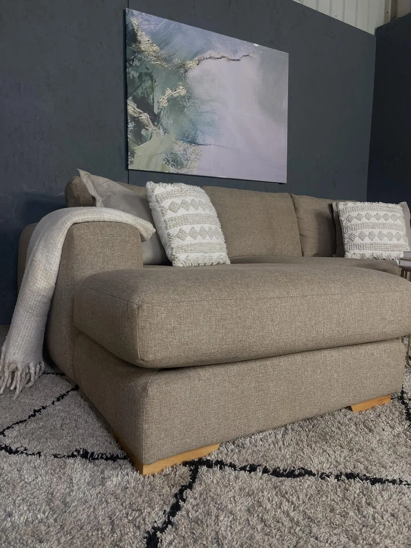 NEXT Beige L Shape Corner Sofa For Sale