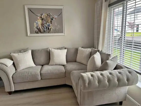 DFS 4 Seater Nicole Corner Sofa In Cream Color