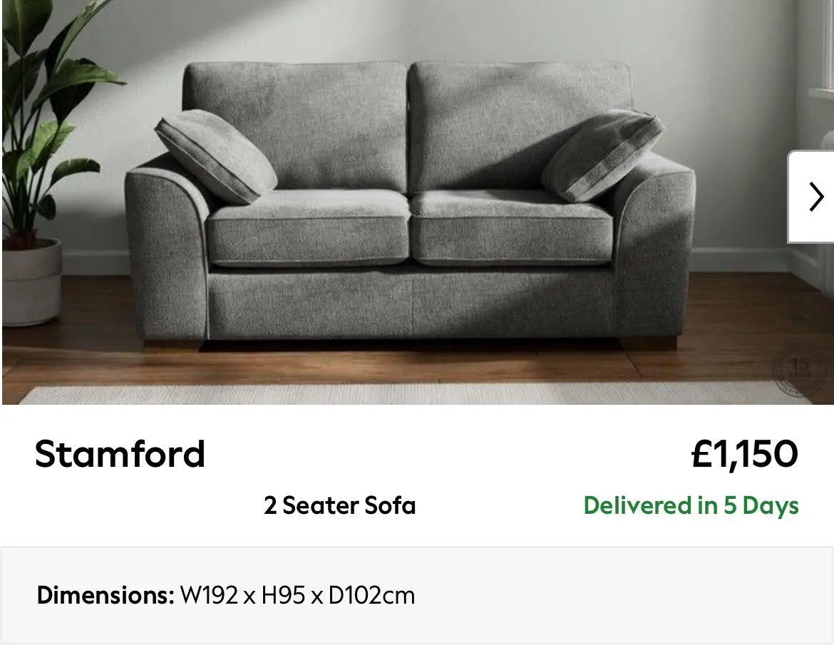 Next Brand Stamford 3+2 Loveseat For Sale Best and Discounted Price