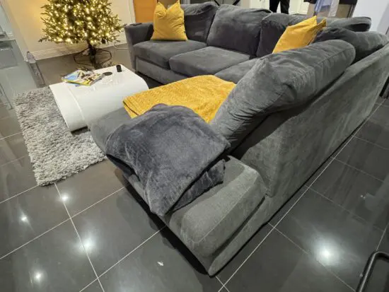 DFS Grey Orka Corner Sofa