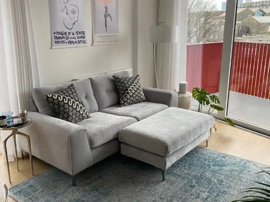 Sofology Grey Sofa & Pouffe
