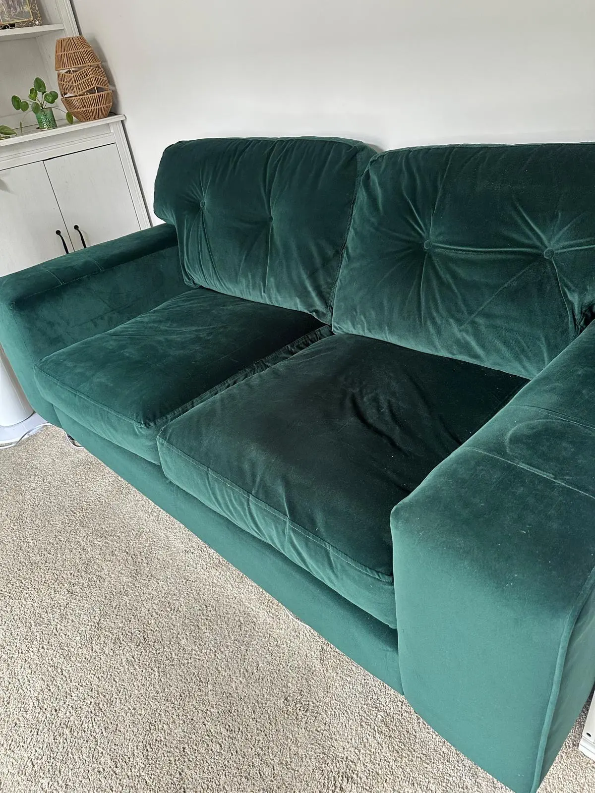 DFS Java Velvet Dark Green sofa suite
