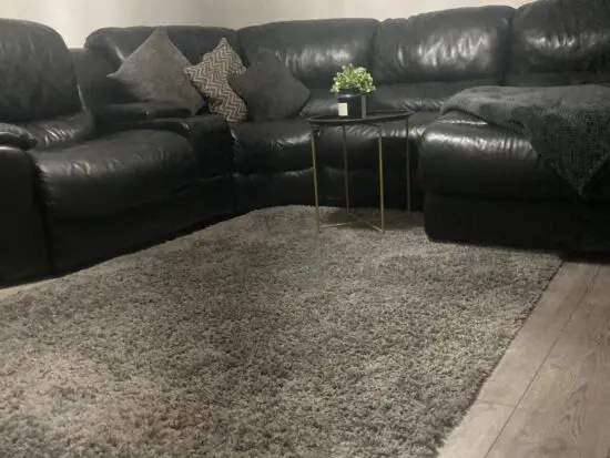 Black Leather Corner Sofa