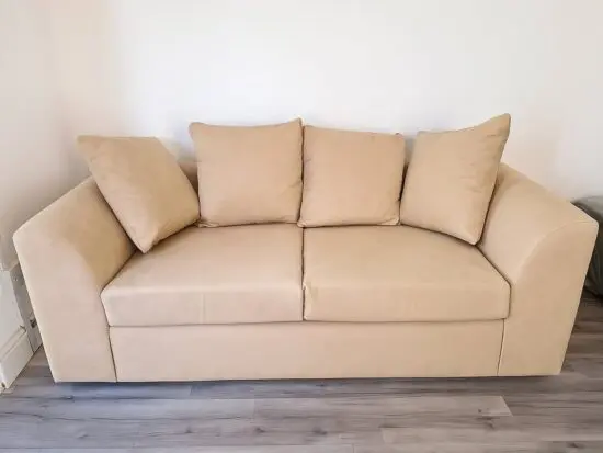 DFS 3 seater Sofa & 2 Seater sofa With Scatter Back Cushions in Beige Color