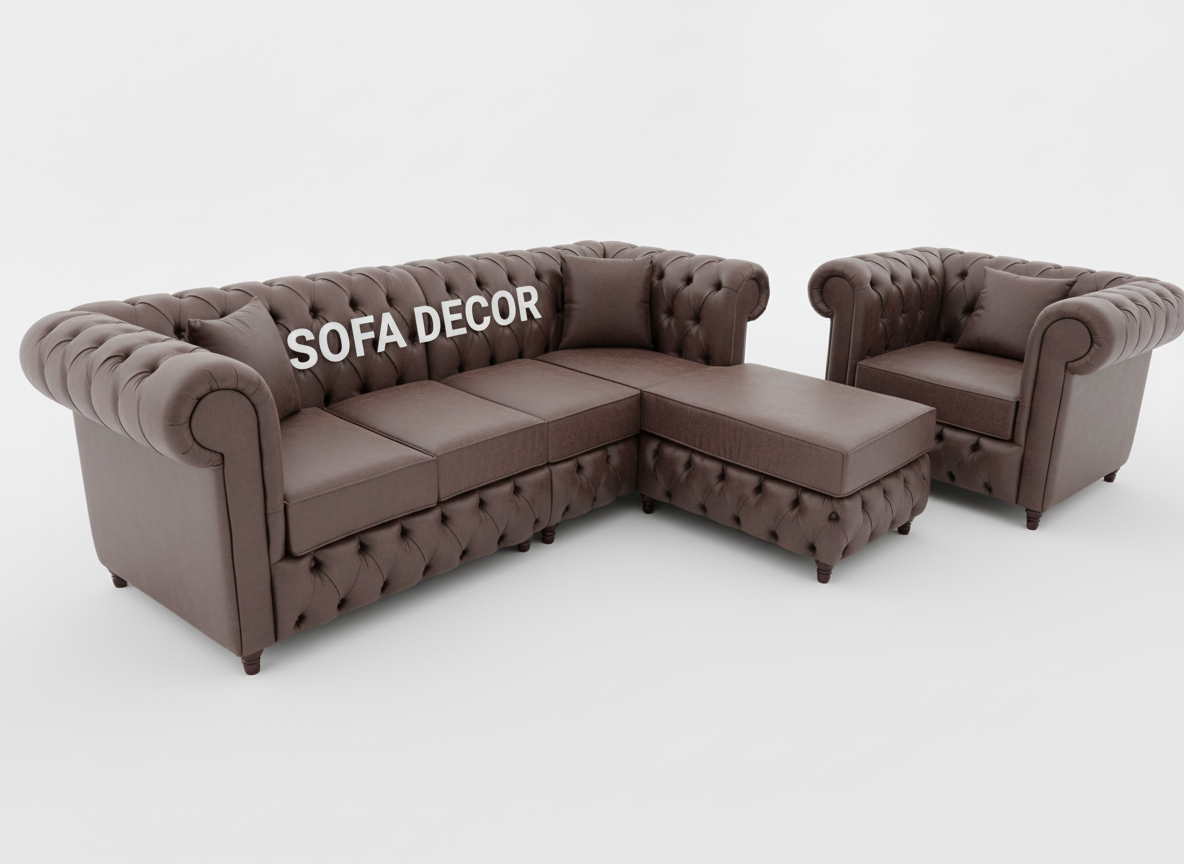 BLUE PLUSH VELVET FABRIC BEPOKE DESIGN CHESTERFIELD SOFA