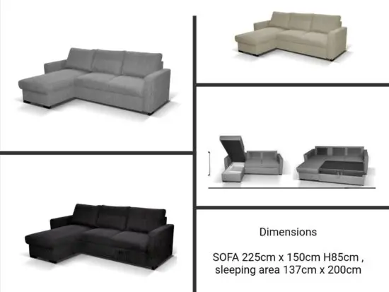 Sofa bed storage