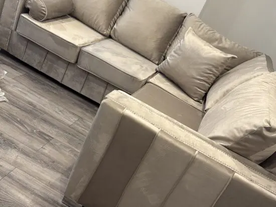 Begie/brown corner sofa