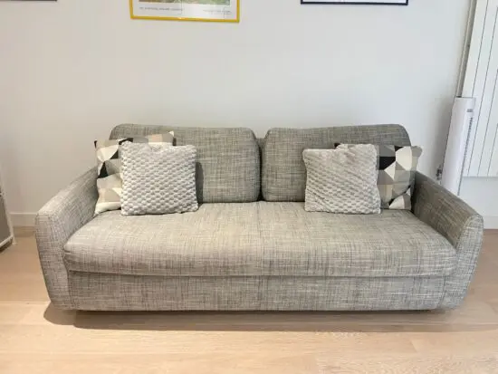 3 seater sofa bed grey like new