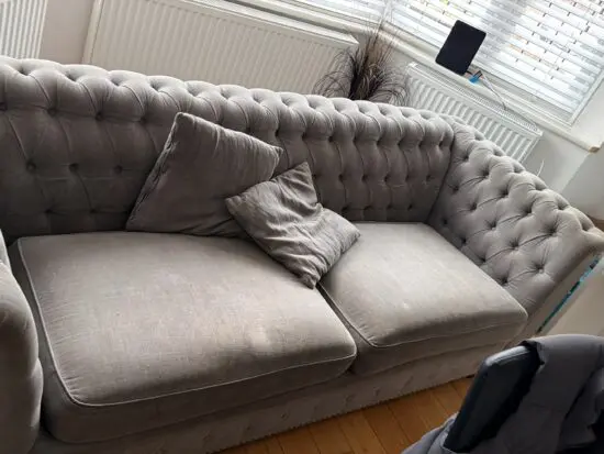 Porto Grey Linen 3 Seater Sofa