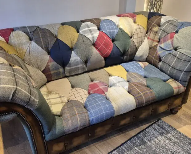 Oswald & Pablo Cotswold Chesterfield Patchwork 2 x seater Sofa