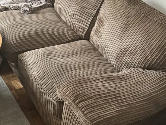 Brown corner sofa