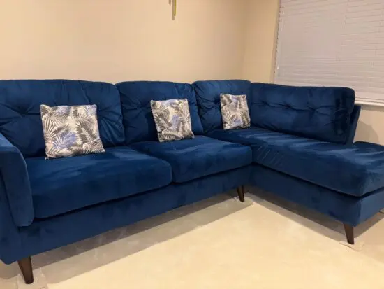 Dfs premium blue sofa