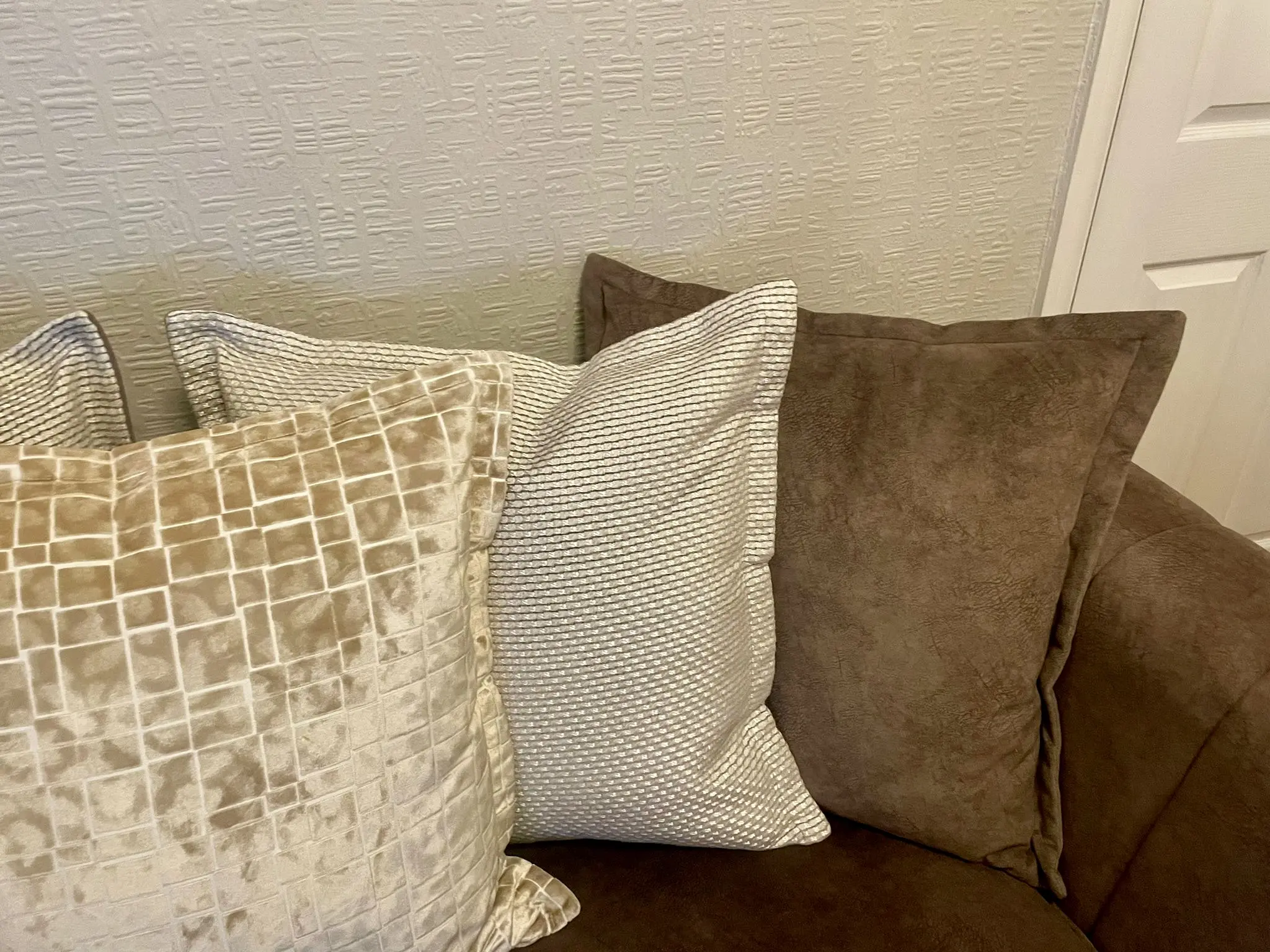 DFS Cherished 3 seater pillow back sofa & cuddler pillow back sofa