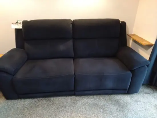 Furniture Village Utah navy blue 3-seater sofa