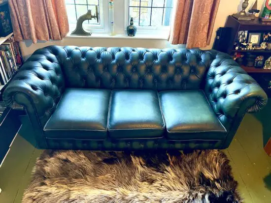 Leather chesterfield