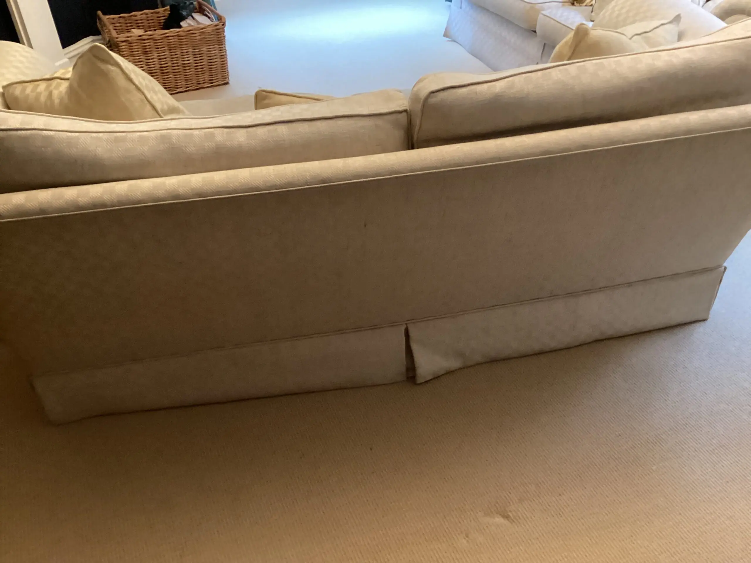 2 Duresta oatmeal Waldorf Grand 3 Seater Sofas