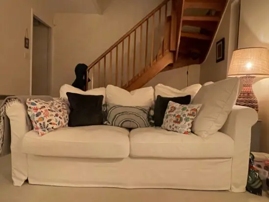 IKEA GRÖNLID 2-seat sofa-bed (white cover)