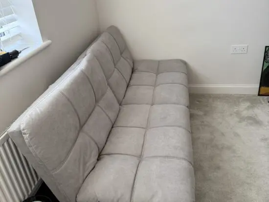 Grey Chenille Double Sofa Bed – Excellent Condition!