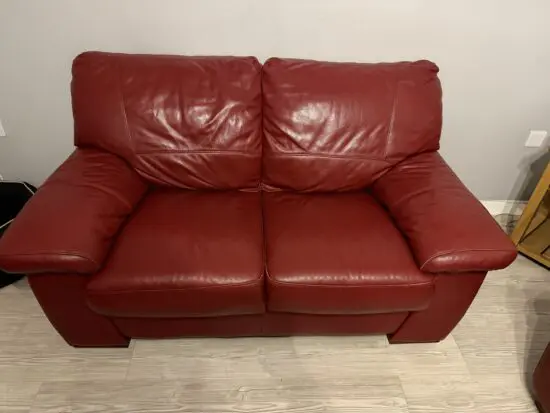 DFS leather sofa