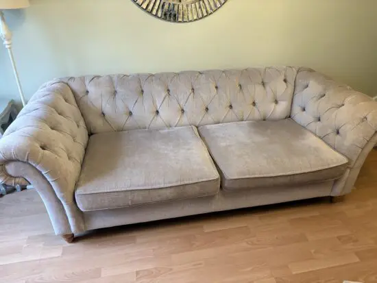 Grey Gosford 3 Seater Sofa and Extra Large matching Footstool by Next