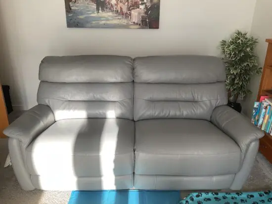 3seater reclining leather x2