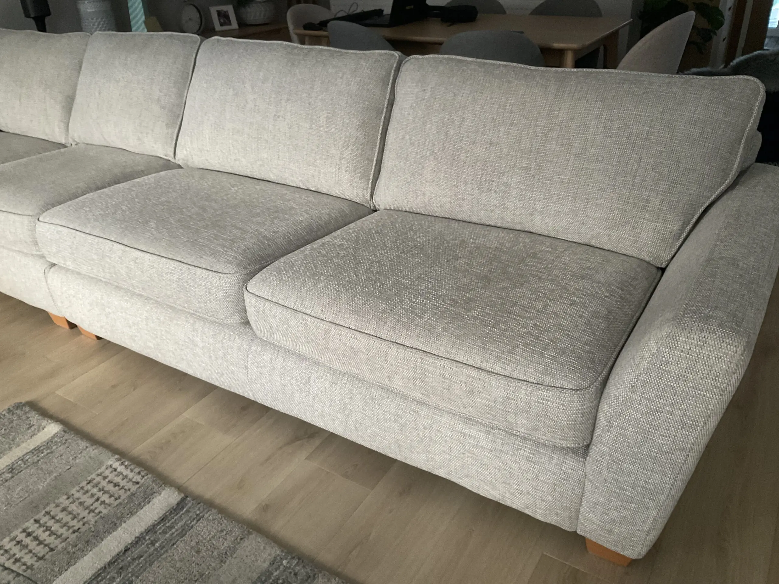 DFS Sofia corner suite with chaise and storage footstool
