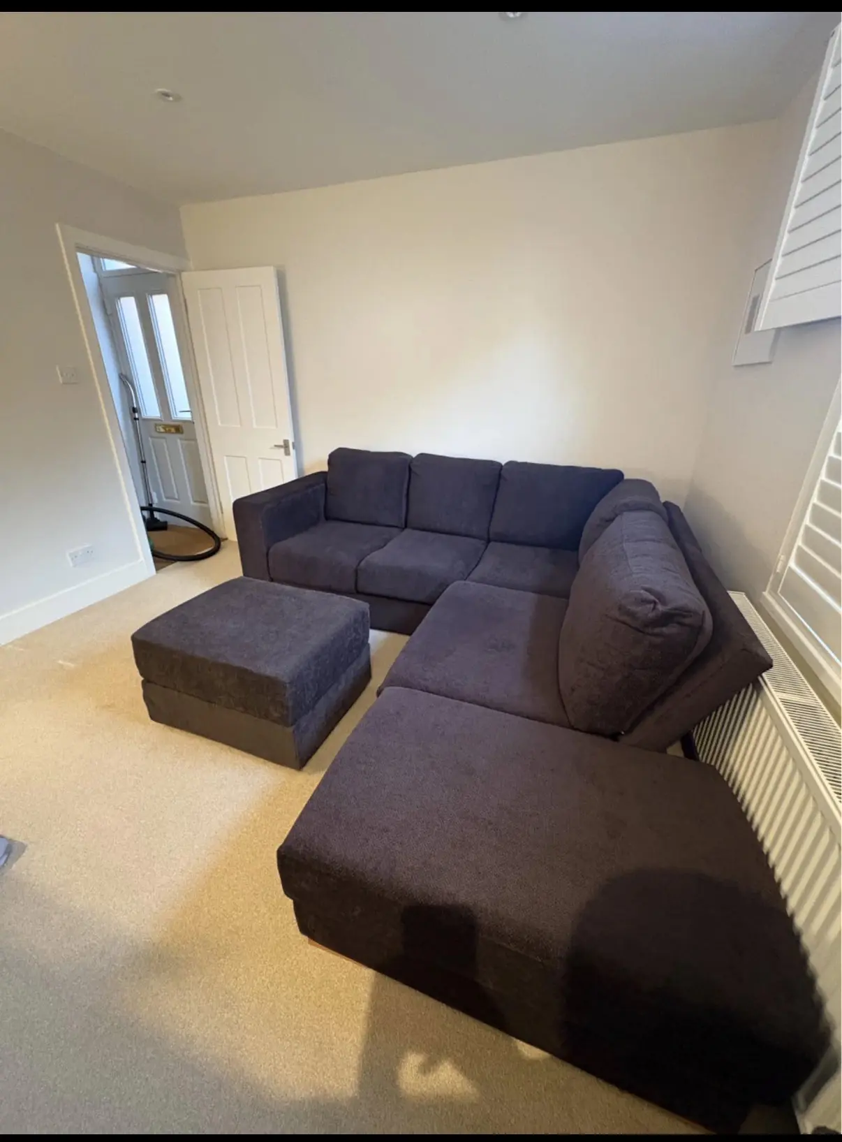 Nabru Corner Sofa With Matching FootStool - Mocha Colour