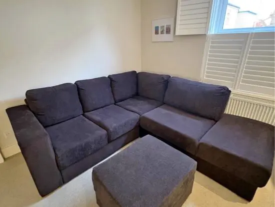 Nabru Corner Sofa With Matching FootStool - Mocha Colour