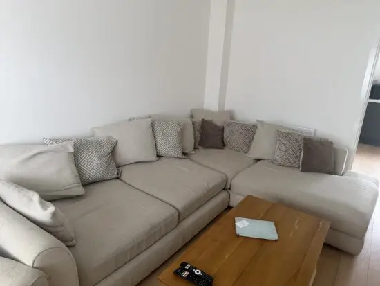 DFS natural corner sofa & chair