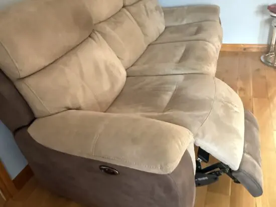 DFS 3 seater (2recliner) sofa plus storage poofee
