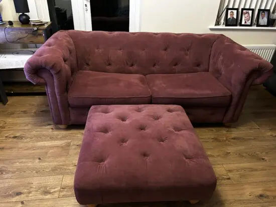 DFS Dusty pink 3 seater sofa bed