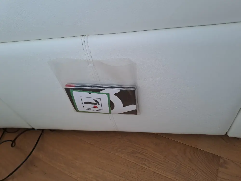 Furniture Village Moviemento White Italian 2.5 Leather Grain Sofa