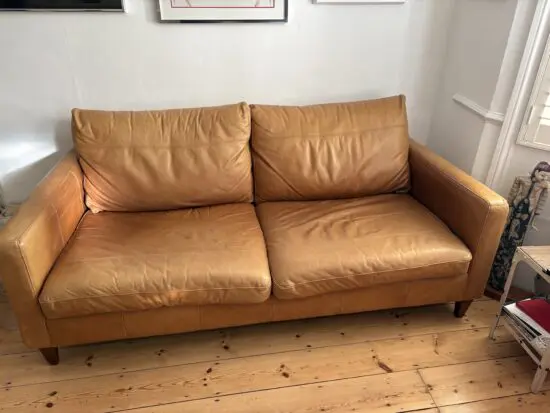Tan Leather Sofa
