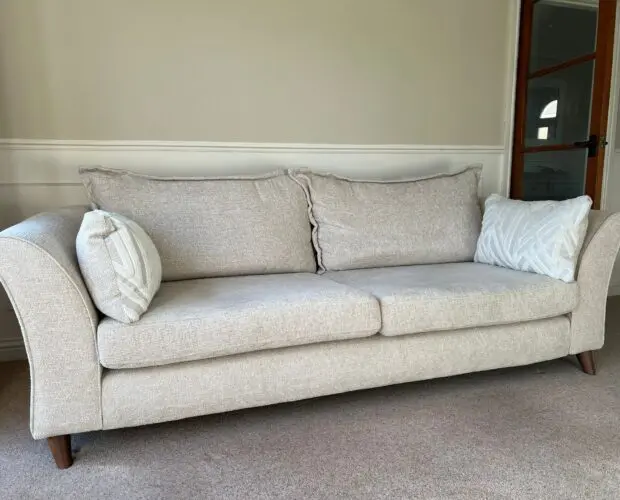 Sofology Scintillate 4 Seater Sofa - Basketweave Chenille Cream/ivory Mix