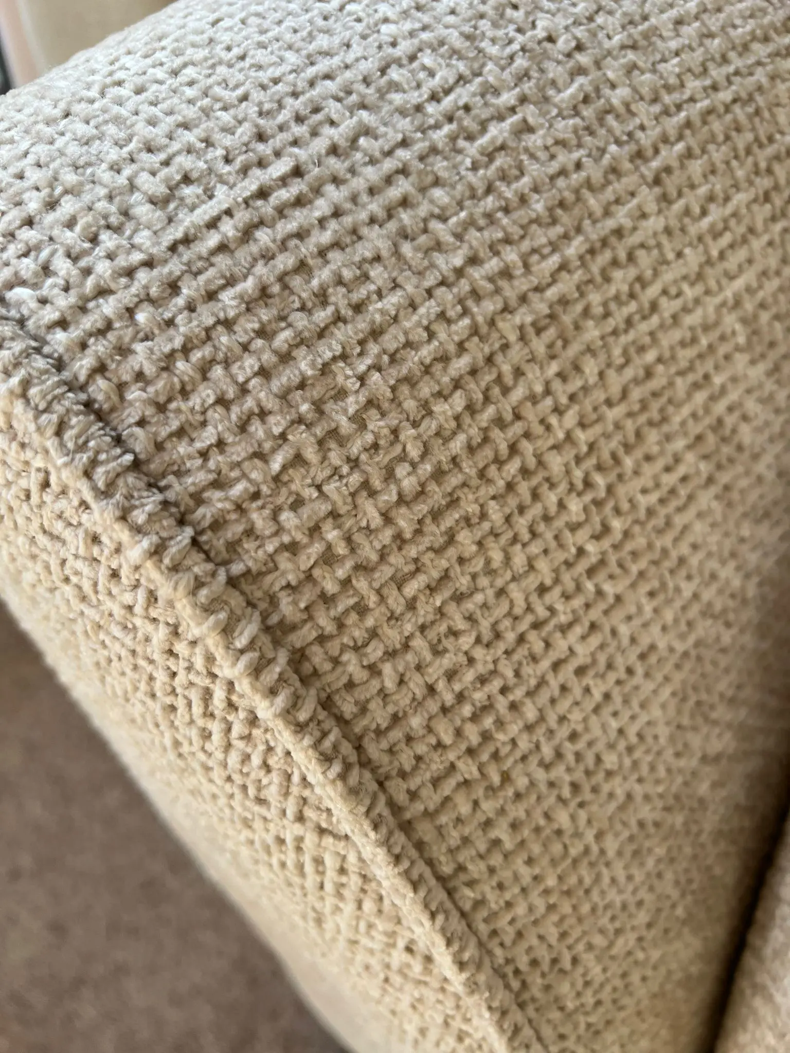 Sofology Scintillate 4 Seater Sofa - Basketweave Chenille Cream/ivory Mix