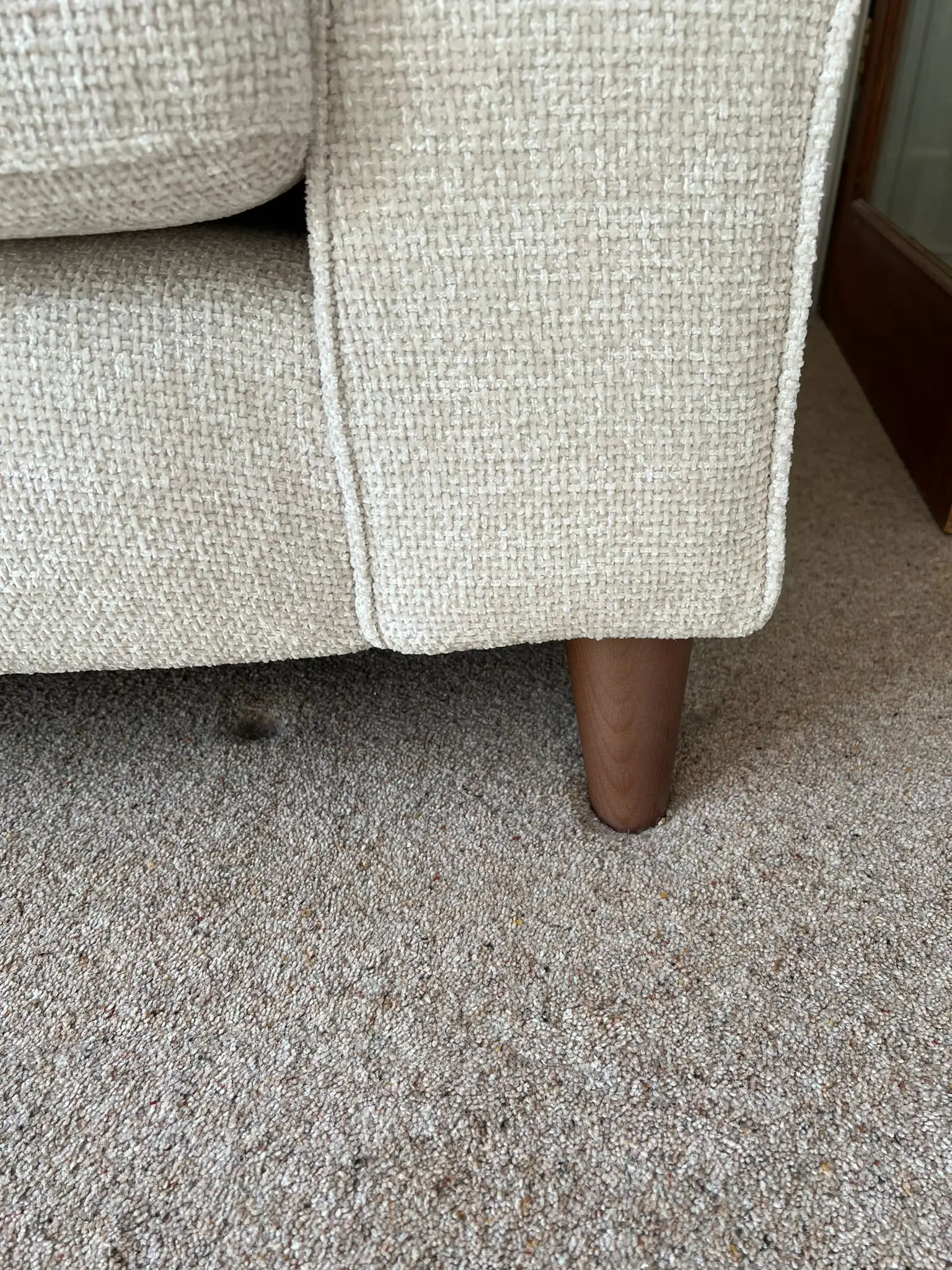 Sofology Scintillate 4 Seater Sofa - Basketweave Chenille Cream/ivory Mix