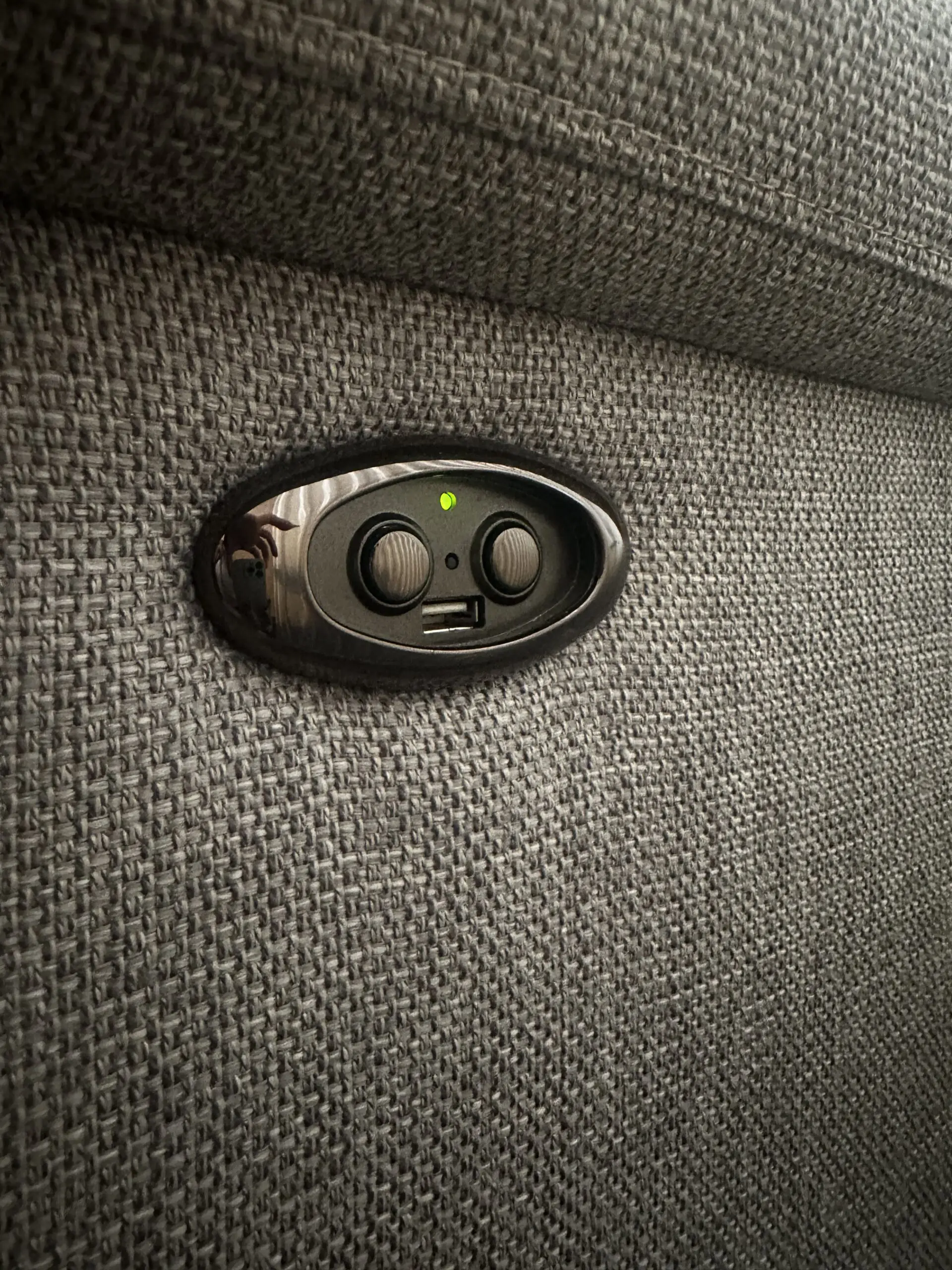 Grey Corner Sofa with Electric Recliner - Doorway to Value