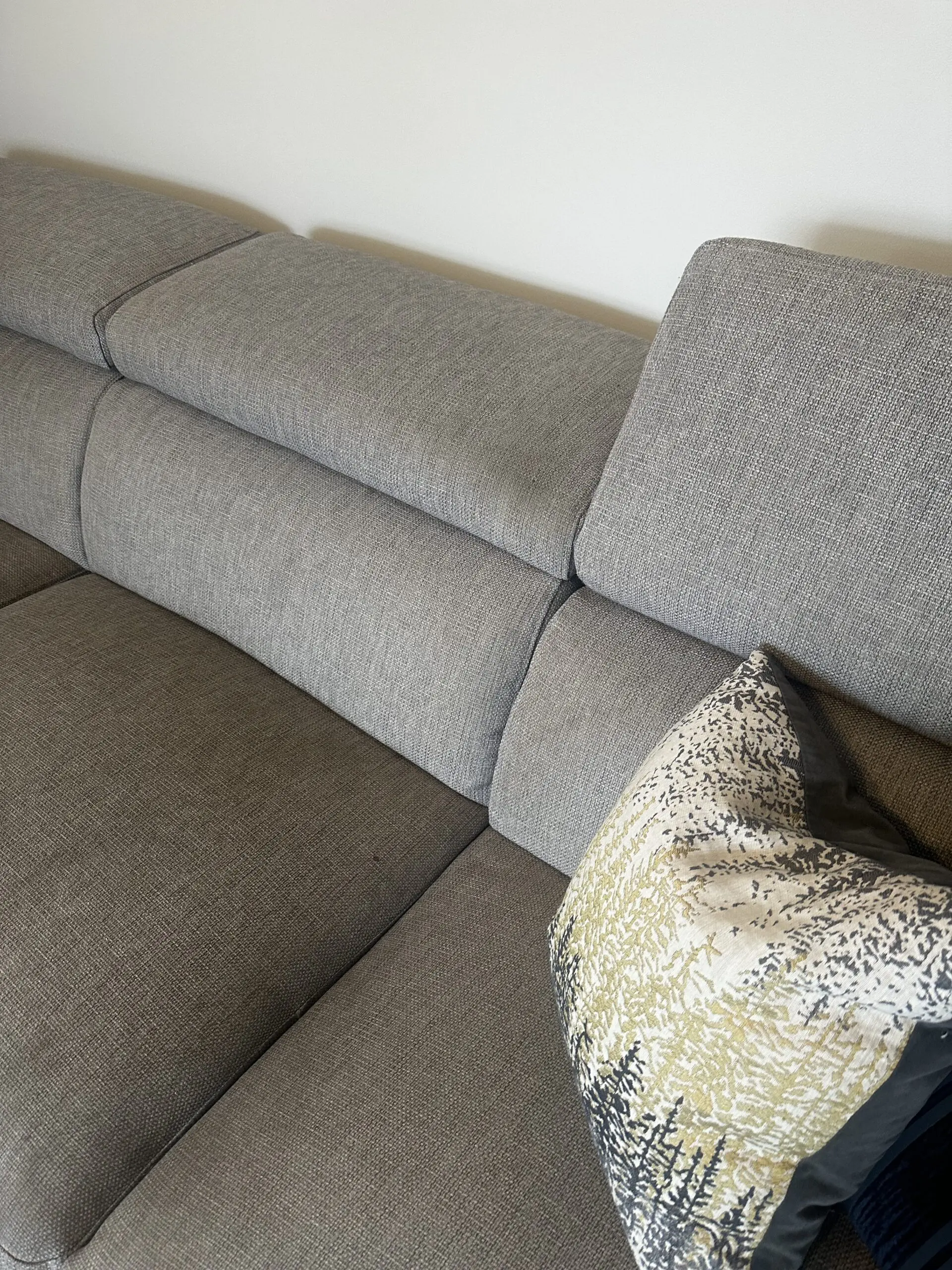 Grey Corner Sofa with Electric Recliner - Doorway to Value