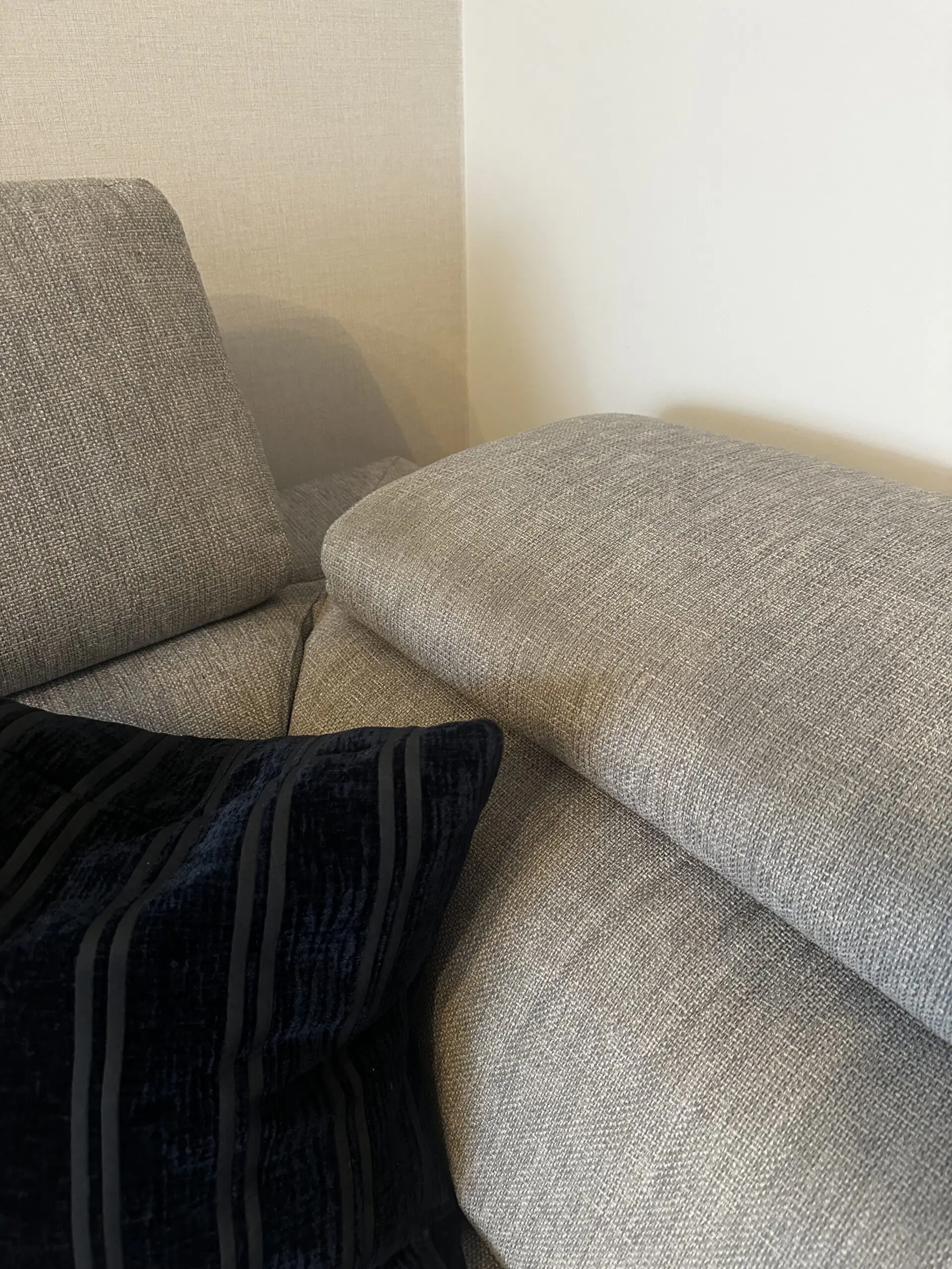 Grey Corner Sofa with Electric Recliner - Doorway to Value